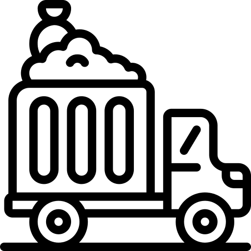 Garbage truck ecology and environment trash trash truck icon