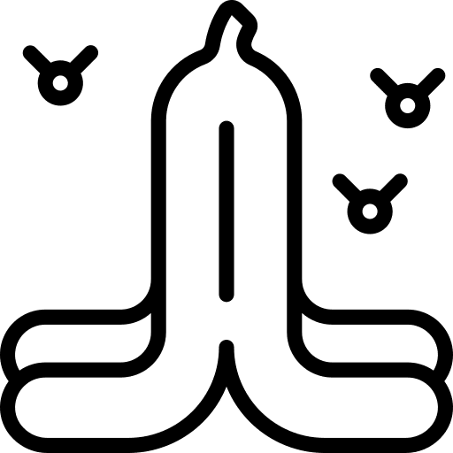 Banana peel rubish banana icon