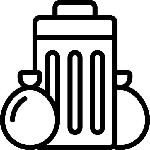 Bin garbage furniture and household basket icon