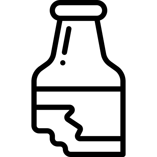 Bottle broken bottle ecology and environment weapon icon