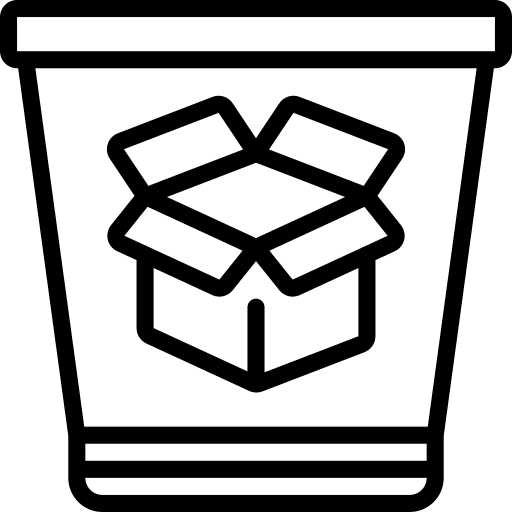 Paper bin recycling sustainable ecology and environment icon