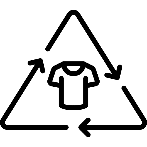 Recycling triangular leaf symbol icon