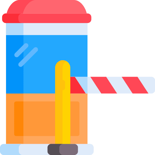 Toll secure signaling road icon