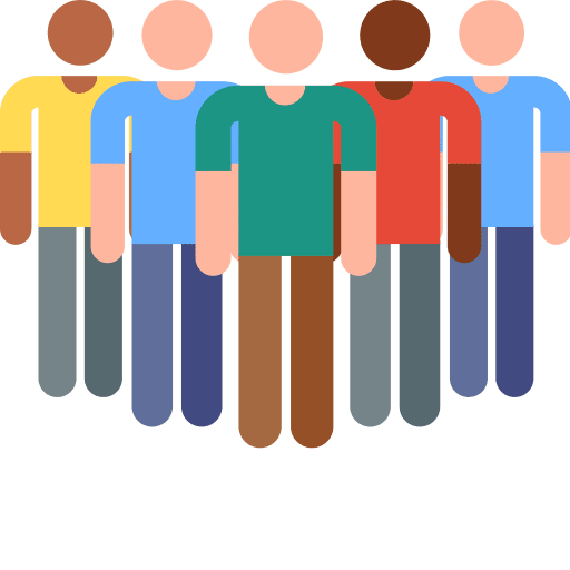 Teamwork people gathering group icon