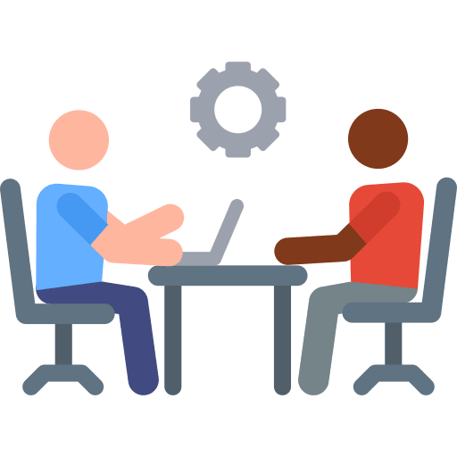 Teamwork men desk people icon