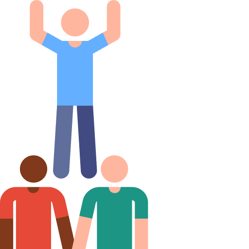 Teamwork men people group icon