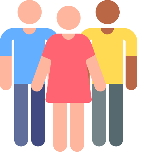 Teamwork woman men people icon