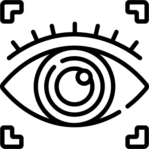 Future eye engeneering technology icon