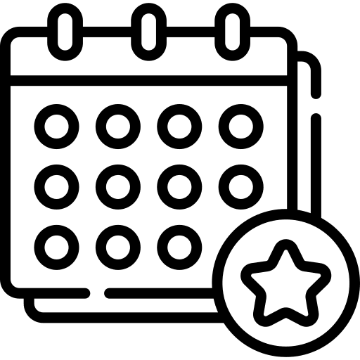 Planner calendar circle checklist icon