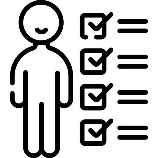 Qualification score test business and finance icon