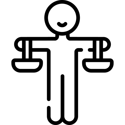 Balance business and finance law man icon