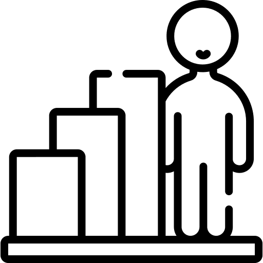 Career developer development aim icon