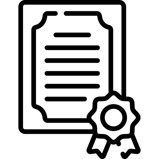 Certificate patent degree interface icon