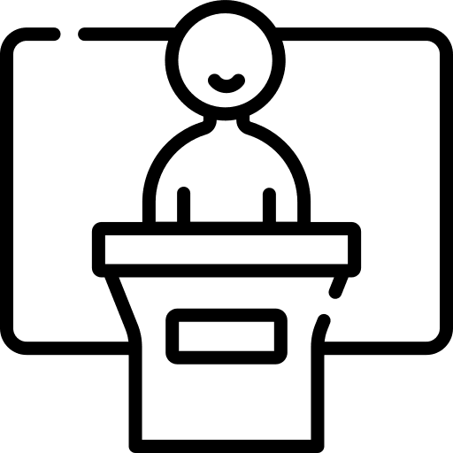 Conference lecture presentation people icon