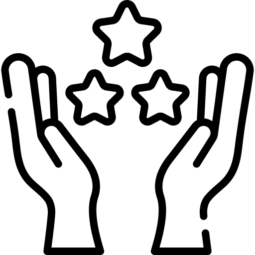 Rating selection finger rating icon