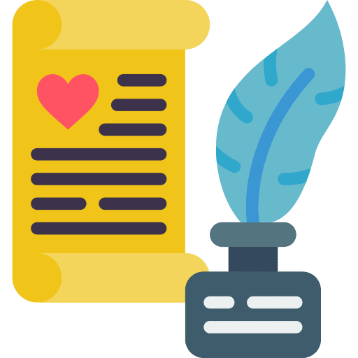 Poem entertainment read feather icon