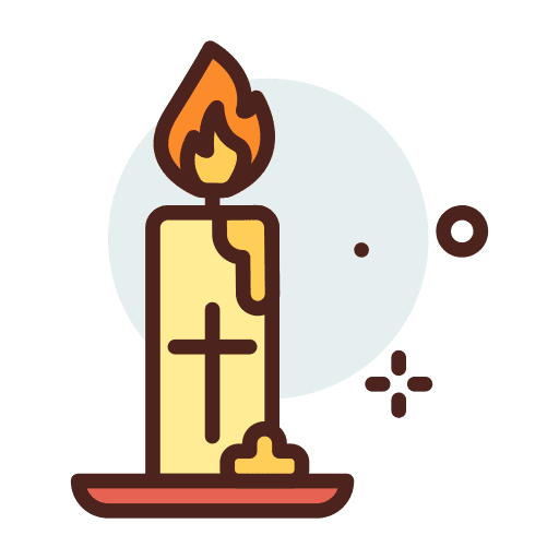 Candle church traditional cross icon