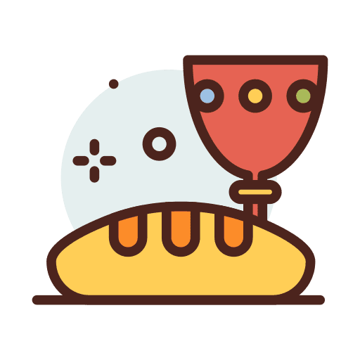 Sacrament bread wine religion icon