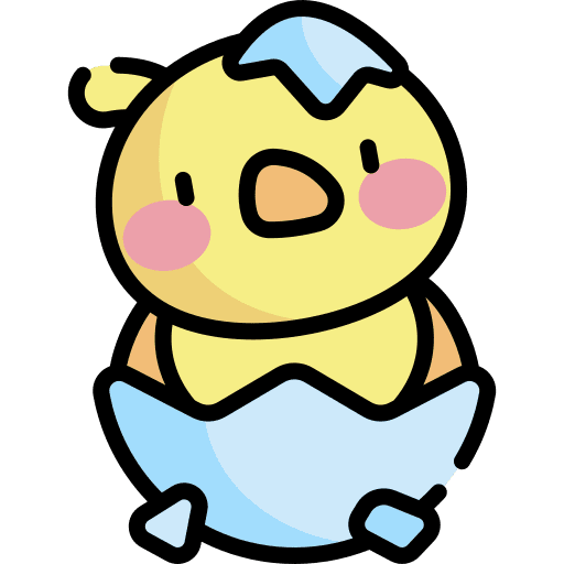 Chick animals egg hatch icon