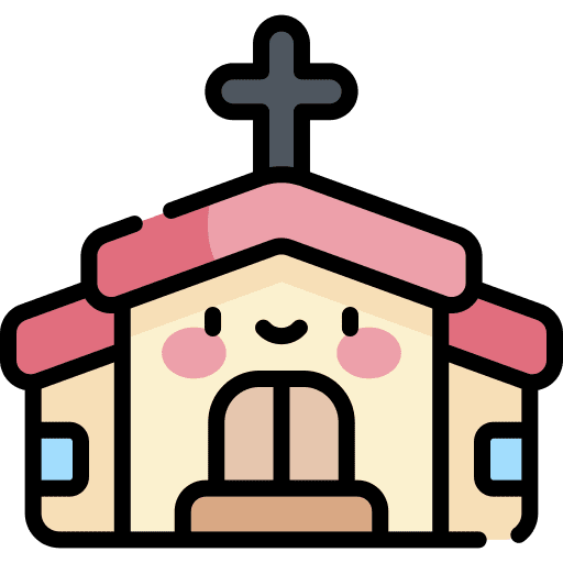 Church christian religion building icon