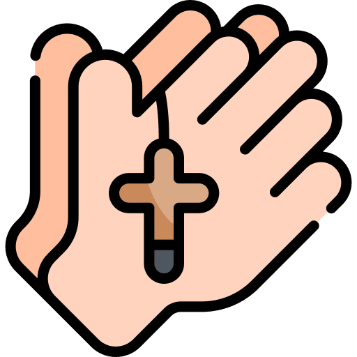 Pray cultures religion cross icon
