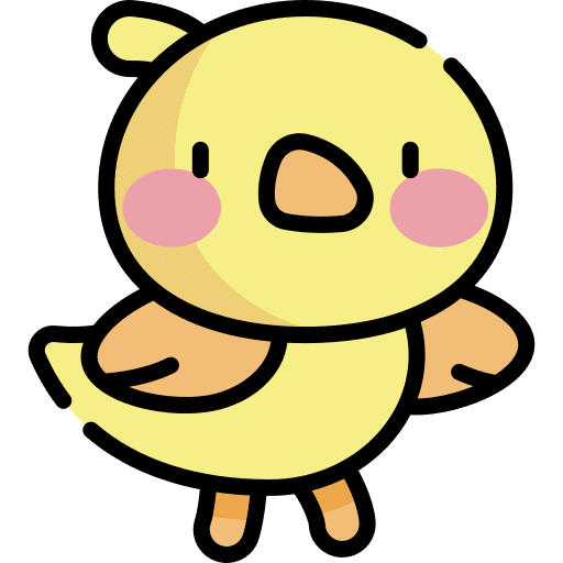 Chick bird farming and gardening animal icon