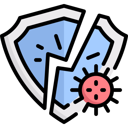 Broken covid quarantine pandemic icon