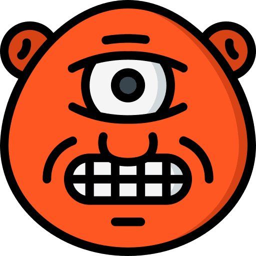 Scared beast scared ugly icon