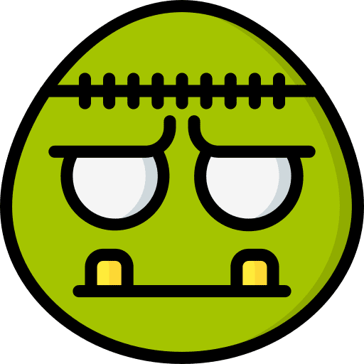 Zombie monster emoticons smiley icon
