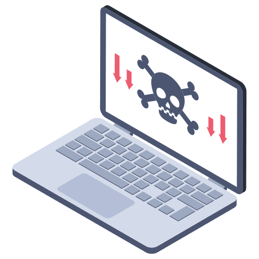 Hacking delivery computer crime icon