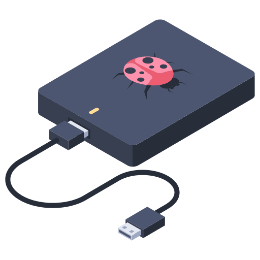 Hacking information security data icon