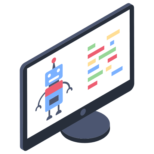 Artificial intelligence engineering robot electronics icon