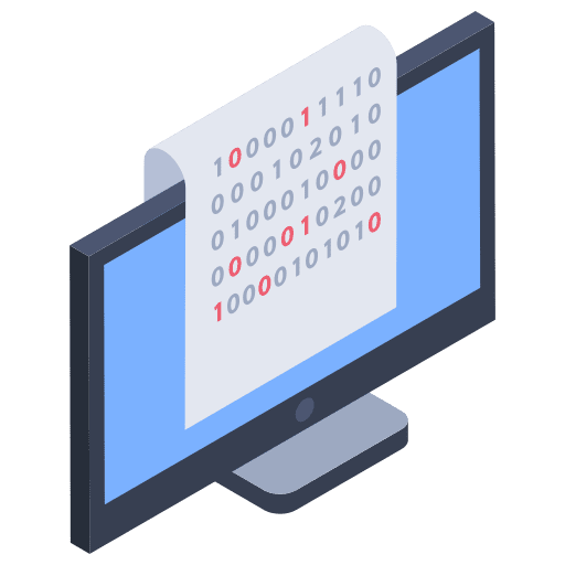Binary code binary code internet web programming icon