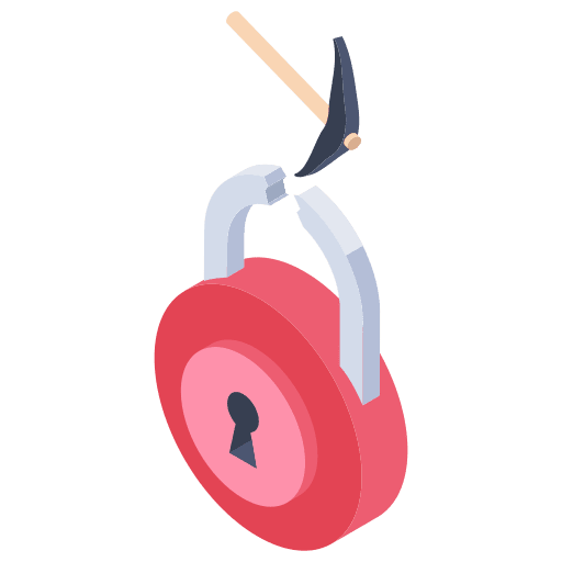 Hacking security hacking attack icon