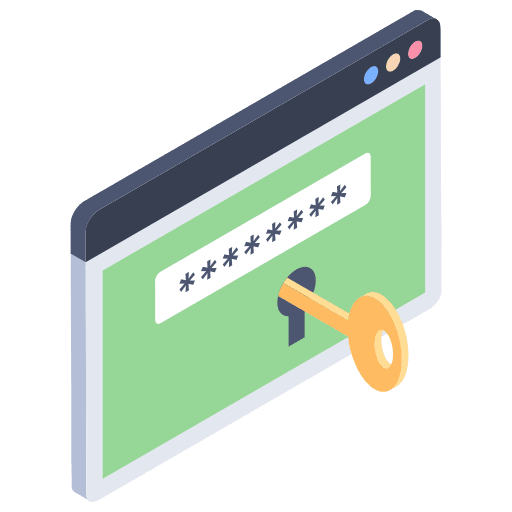 Log in register access password icon