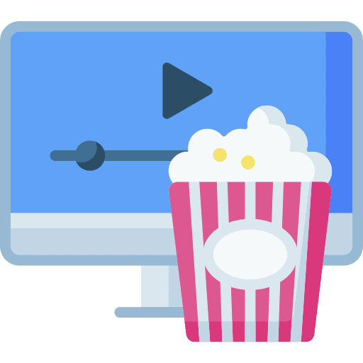 Movies screen hobbies and free time film icon