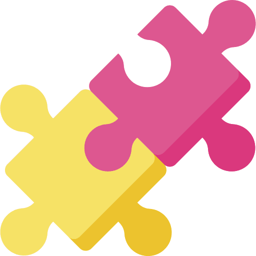 Puzzle compatibility matching solution icon