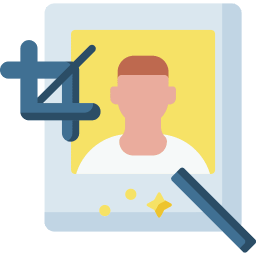 Edit art and design photo marketing icon