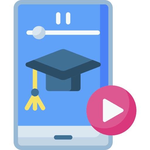 Online education online class video lecture course icon