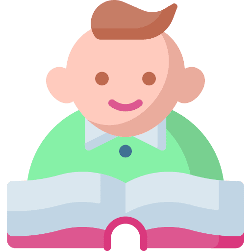 Teach kids teach book icon