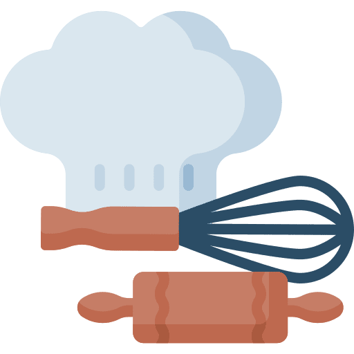 Baking hobbies and free time food and restaurant cooking icon