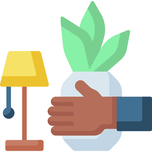 Home furniture and household home plant pot icon