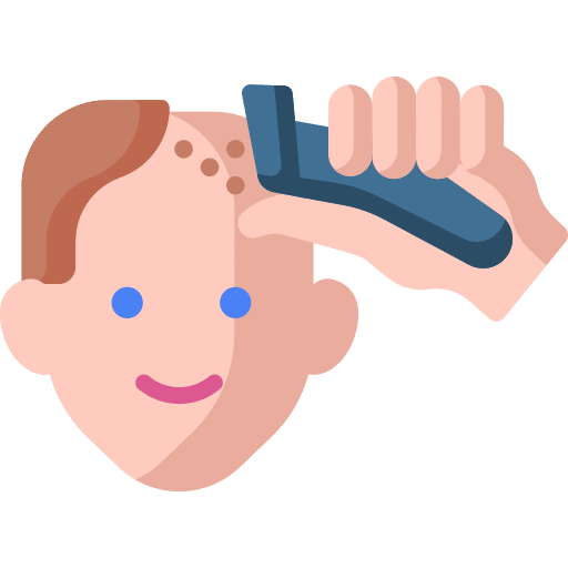 Haircut people haircut tools and utensils icon