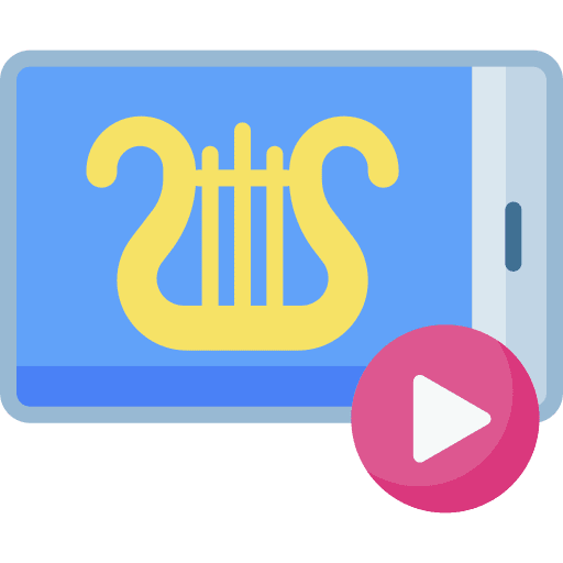 Online online smartphone concert icon