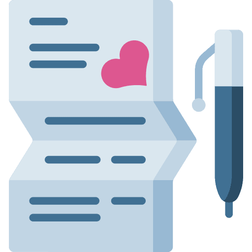 Write review write hobbies and free time icon