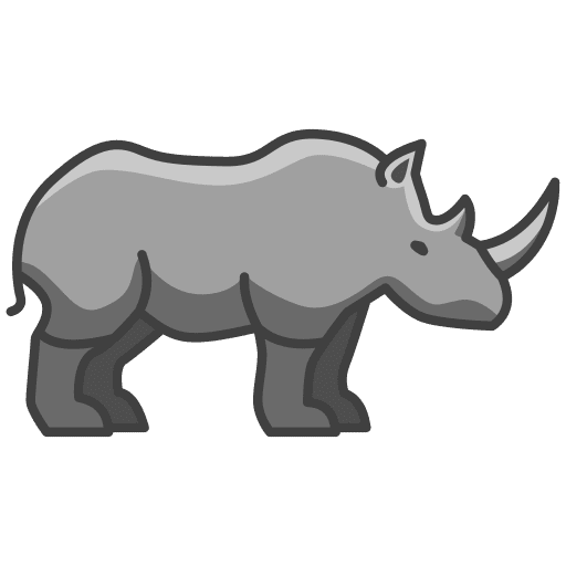 Rhino rhino animal wild life icon
