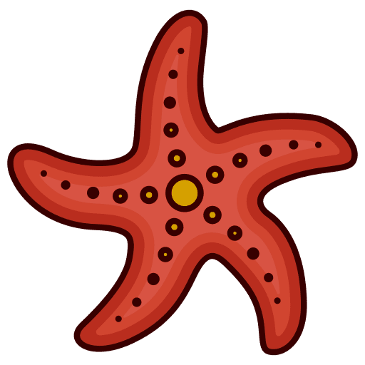 Starfish summer time season animals icon
