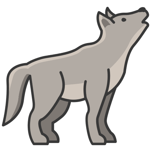 Wolf wolf animal kingdom wild life icon