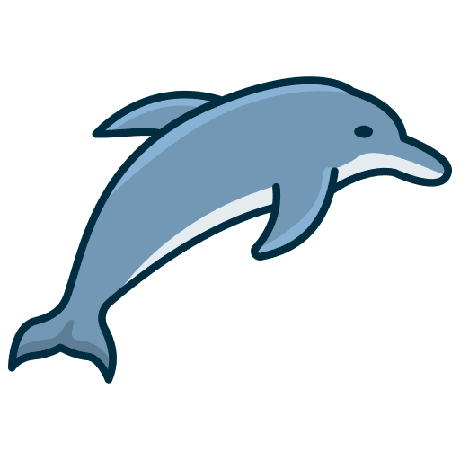 Dolphin animal aquarium aquatic icon