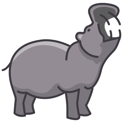 Hippopotamus animals wild life zoo icon